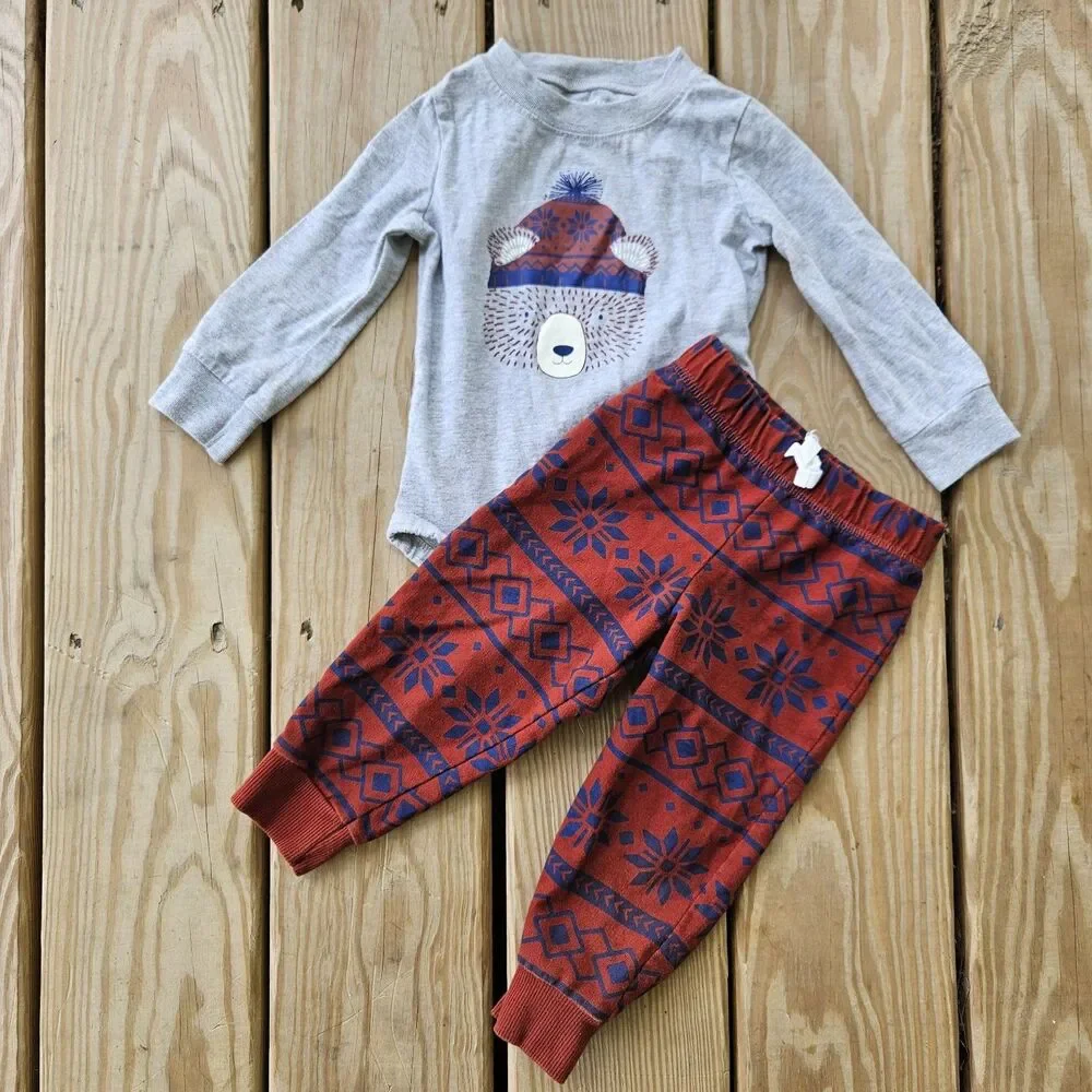 Carter's Baby Boy 2-Piece Winter Bear Knit Outfit 18M